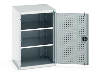 Bott Tool Storage Cupboards for workshops with Shelves and or Perfo Doors Bott Perfo Door Cupboard 650Wx650Dx1000mmH - 2 Shelves